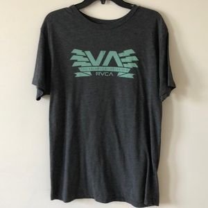 Mens RVCA T-shirt. Gray. Size L.